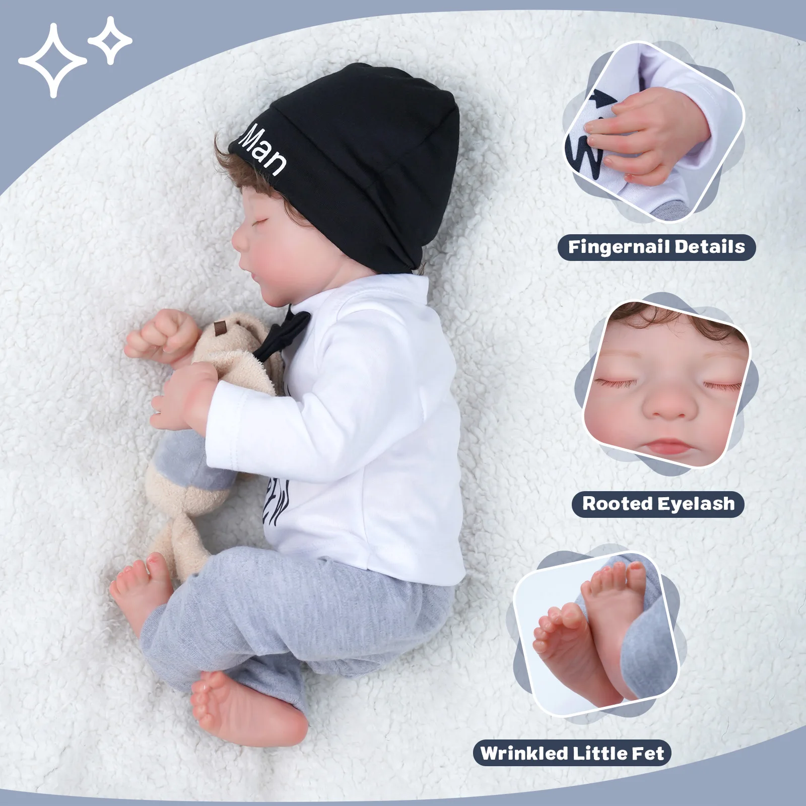 Bebe Reborn Panda Clothing Set Silicone Reborn Baby Doll For Girls 20inch  50cm Reborn Toddler Bonecas Gift Lol - Dolls - AliExpress