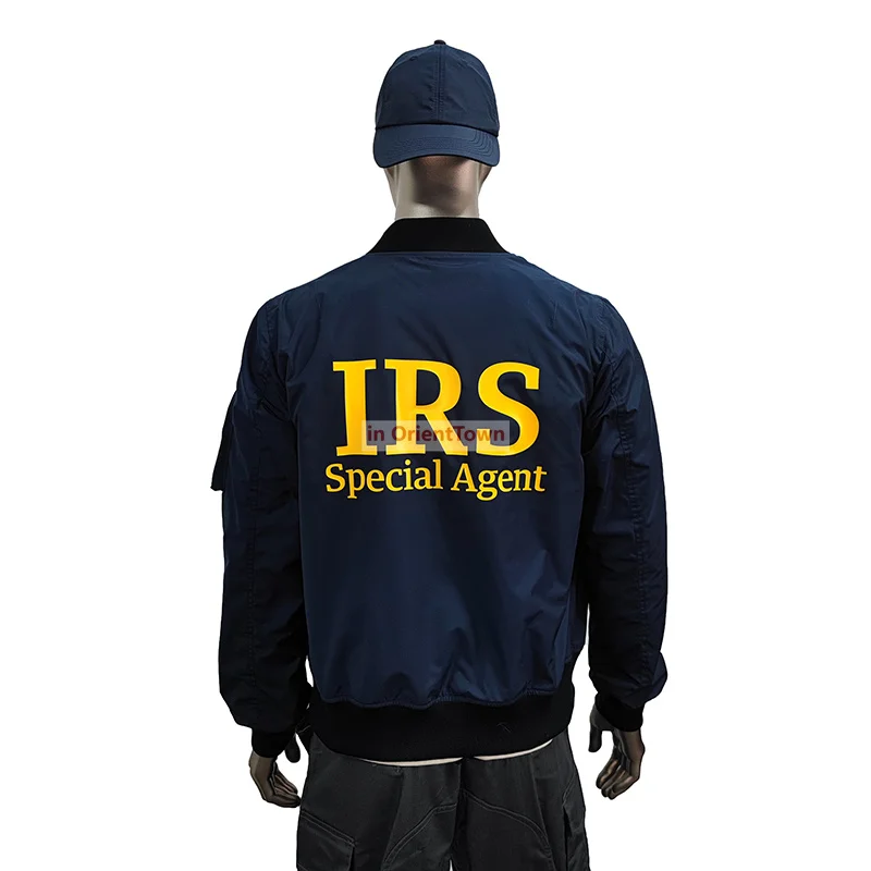 American IRS Detective Uniform Outdoor Windbreaker Spring and Autumn Workwear Pilot Jacket Baseball Suit Thin Men's Loose Coat