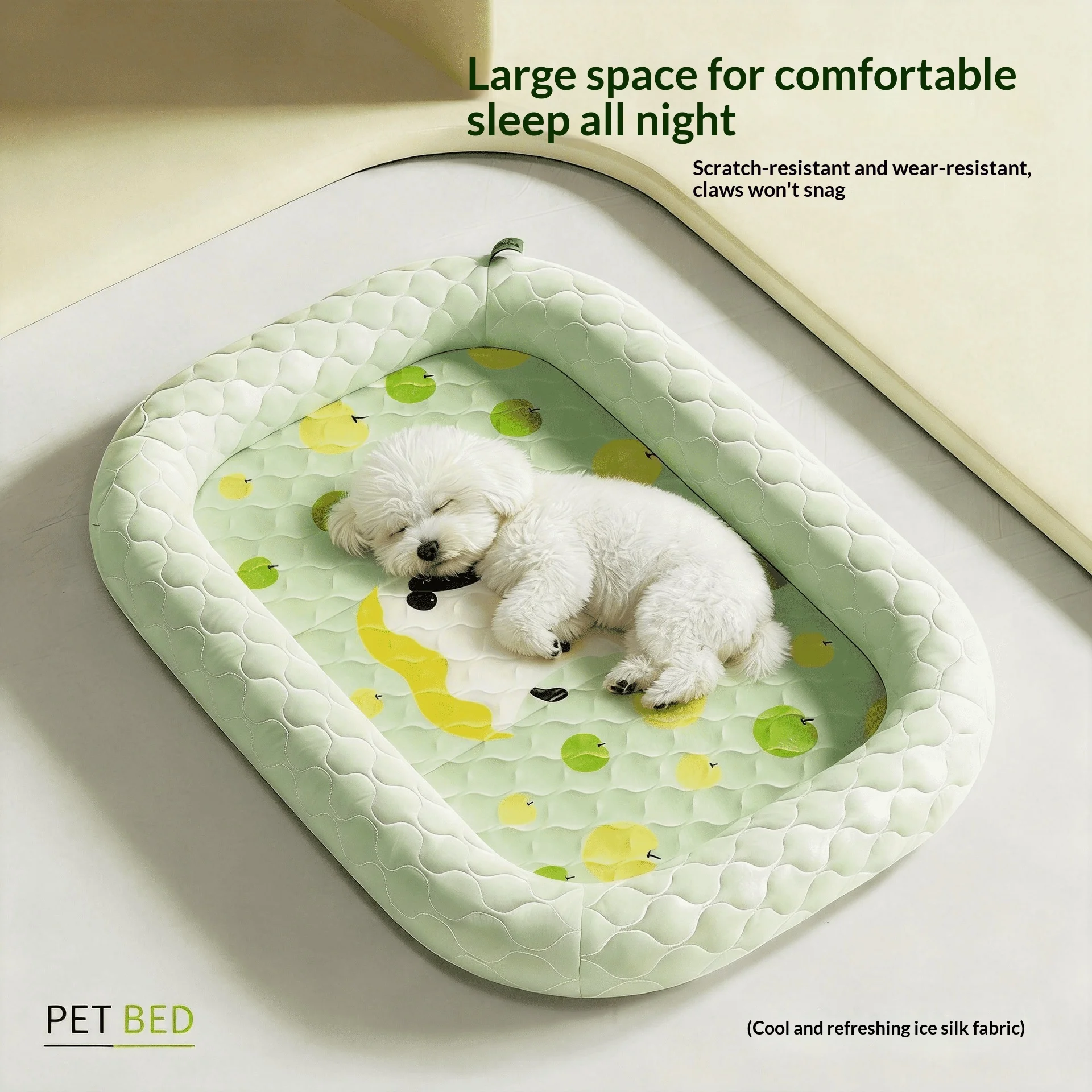 Pet Ice Mat Summer Cooling Dog Cat Mat Ice Silk Fabric Breathable Anti Slip Self Cooling Nest For Small Large Dogs Cats_voghion.com