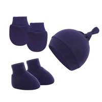 Newborn Baby Hat Sock Mittens,Baby Caps Scratch Mittens Gloves, Baby Beanie Hat and Mittens for Baby Girls Boys 5