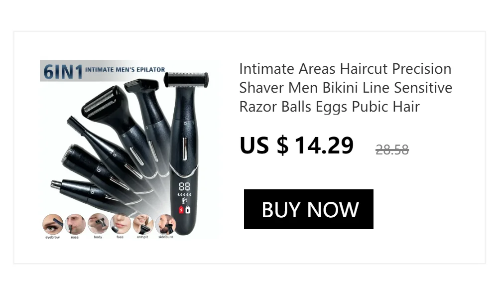 Hair Cutting Machine Professional Beard Trimmer Electric Shaver for Adult Body Hair Shaving IPX7 WaterProof Safety Razor Clipper