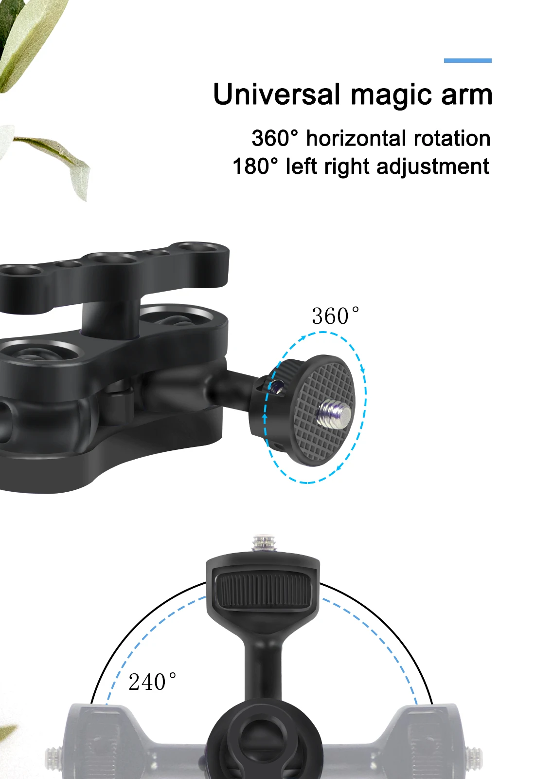 BGNing Aluminium Multifunktionale Universal Leistungsstarke Klaue 15-50mm Katheter Clip Clamp SLR DSLR Monitor Licht Unterstützung Halterung – Detail 5