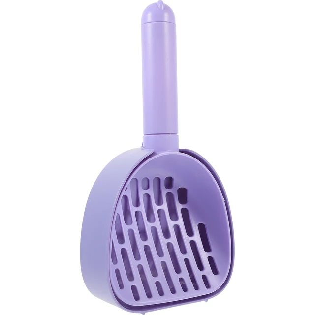 1Set Cat Litter Scoop with Holder Large Capacity Shovel Smooth Surface Easy Filter Portable Pet Litter Cleaning Accessory 3