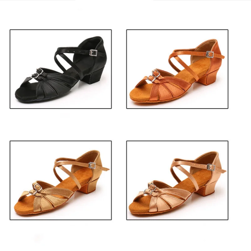 Girl Ballroom Latin Dancing  Shoes Snearker Ladies Tango Jazz Dance Shoes Salsa Sandal  Wholesale Dance Shoes for Girls Low heel 6