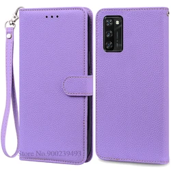 Elegant Soft Wallet Flip Leather Case - Premium Silicone TPU Book Cover s Shell for Blackview A100 (Light Purple - Strap)