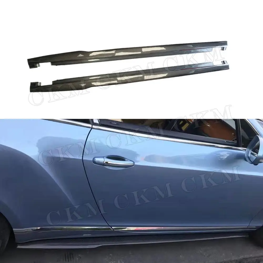 Carbon Fiber Side Skirts Rocker Panel Lip Splitter For Bentley Continental Gt W12 2015 2016 2017 Frp Side Skirt Rocker Panels