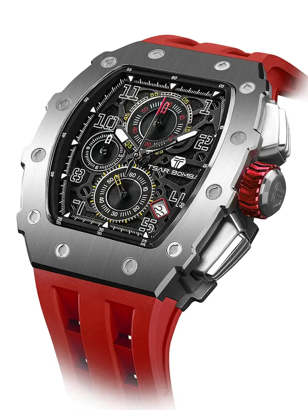 TSAR BOMBA New TB8204 Watch for Men Japan Quartz Chronograph 50M Waterproof Wristwatch Fashion Sport Clock Male Luxury Mens Gift - Image 14
