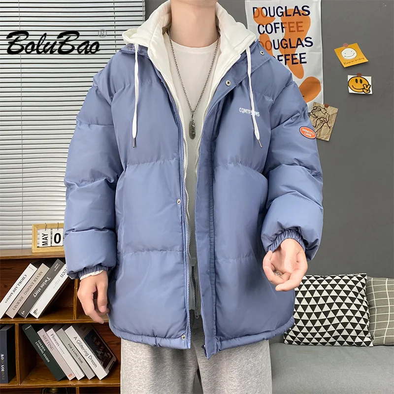 

BOLUBAO 2023 Outdoor Leisure Parker Cotton-Padded Men's Pure Cotton Hooded Slim Jacket High Quality Hot Parker Cotton-Padded Men