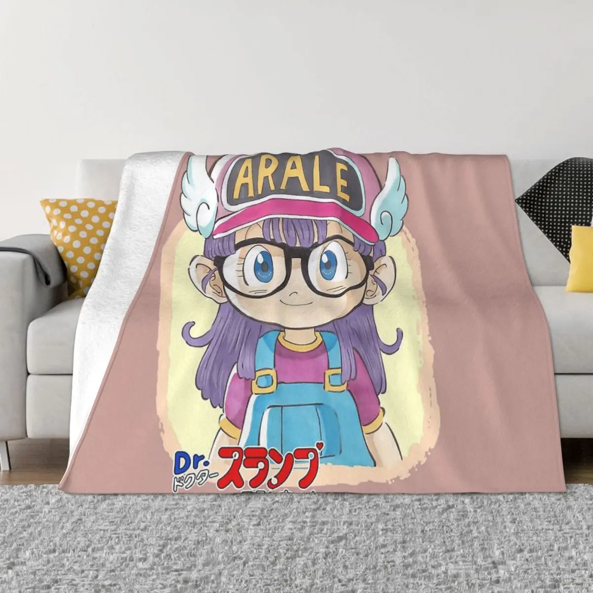 

Одеяла из кораллового флиса Dr.slump с рисунком аниме, семейное покрывало для спальни