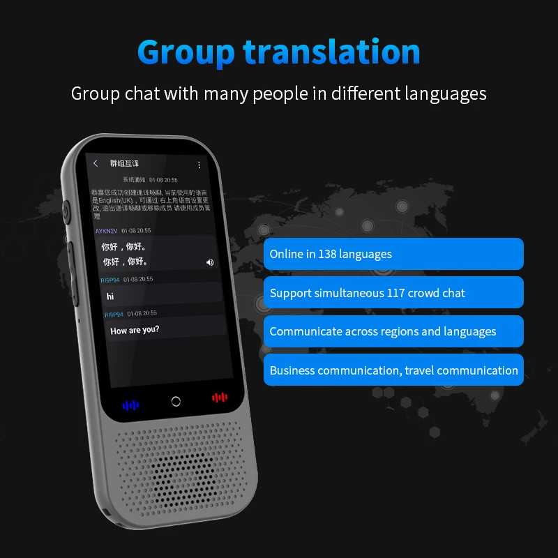 S80 Pro AI Translation Device Real-Time Smart Voice Photo Translator 138 Languages 18 Offline Portable Text Voice Translating voice translator language translator