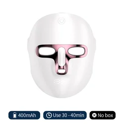 Radiant Glow LED Facial Mask - Anti - Aging & Skin Rejuvenation Therapy (No Box - 400mAh)