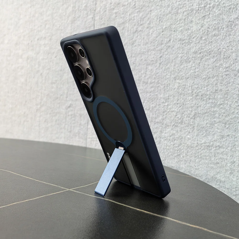 حافظة شحن مغناطيسية بحامل معدني لهاتف سامسونج جالا...