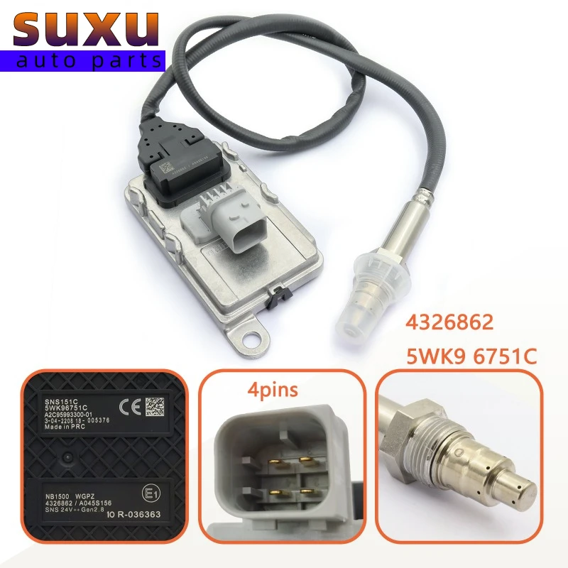 

Nitrogen Oxygen Sensor For Original C ummins Knox Sensor OEM 4326862 5WK96751C A2C95992900 4326862 5WK96751C