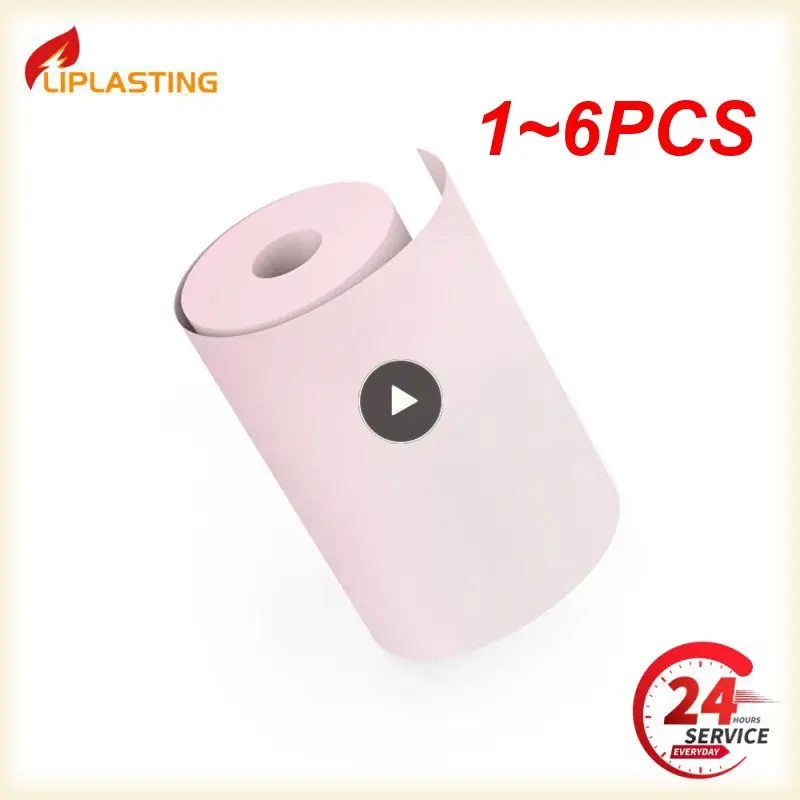 

1~6PCS Multicolor Thermal Paper Sticker Paper Label Paper Photo Paper Mini Printable Sticker Roll Thermal Printers Clear