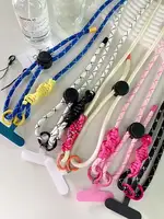 Милый ремешок для телефона с регулируемым диаметром, уличный универсальный чехол через плечо, плечевой зажим для шнура на шею, анти-потерянный ремешок на запястье