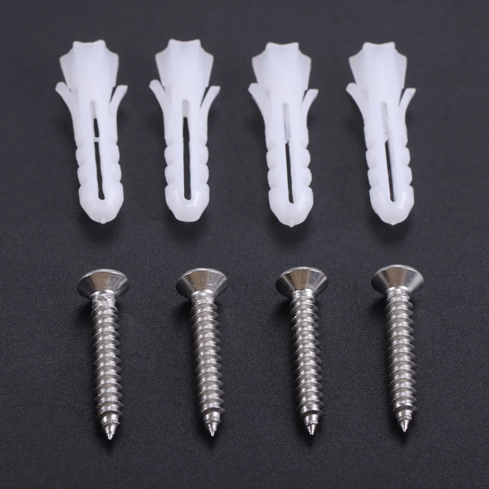 4 Set Self-tapping Screws Expansion Tubes 4x25mm Small Decorative Shelves Picture Frames Hanging Tool Home Accessories