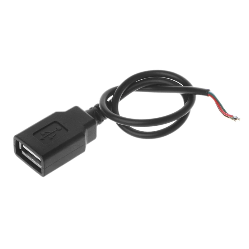 

USB 2.0 Type A Female 4-Wire Data Power Pigtail Cable Connector DIY N2UB
