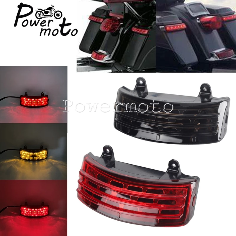 

For Harley Touring Street Glide Road Glide FLHX FLTRX 1996-2013 Motorcycle Rear Fender Tip Lamp LED Turn Signal Tail Brake Light