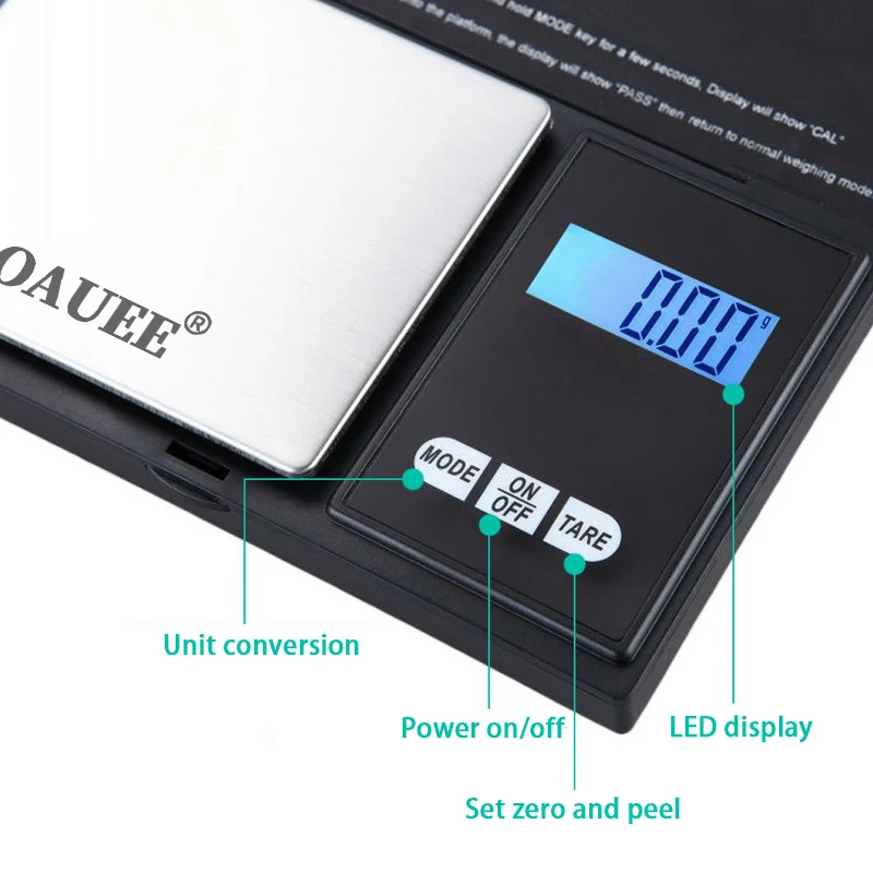 American Weigh Scales SC Series Precision Digital Portable Pocket Weight  Scale 2KG X 0.1G - Great For Kitchen