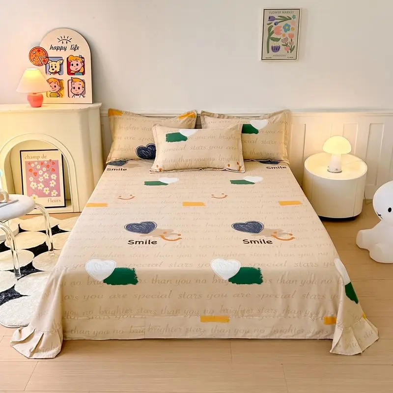 סט סדין פלנל 100% כותנה בסגנון סקנדינבי עם דוגמאות שונות, מעובה ורך לחורף