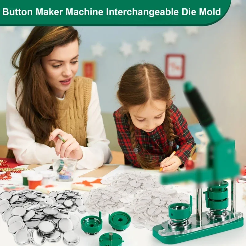 DIY Badge Punching Die Round Pin Button Mold 225/32/44/58mm Badge Button Mould Metal Interchangeable Making Die Mould