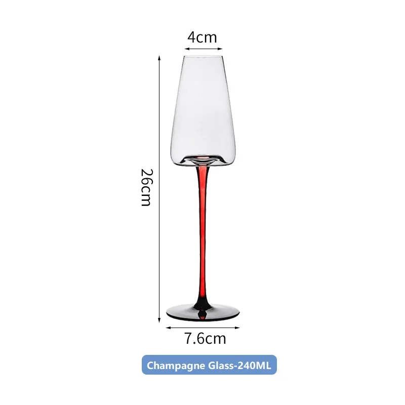 Glass Drinkware Luxury Crystal Goblets Burgundy Wine Glass Home Camping Party Champagne Wine Juice Drinking Cup 1/4PCS