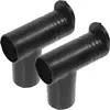 2pcs Right Angle Clothes Connector Joints Universal Single Double Pole Drying Rack Plastic Black Clothes Rack Supply 1