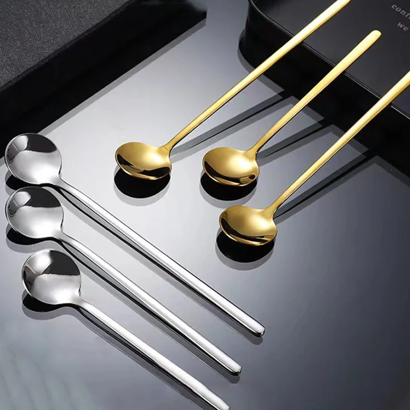 Stainless Steel Head Spoons Creative Home Tableware Teaspoon Coffee Ice Cream Honey Mixing Spoon Kitchen Dinnerware stainless steel spoon,tea spoon