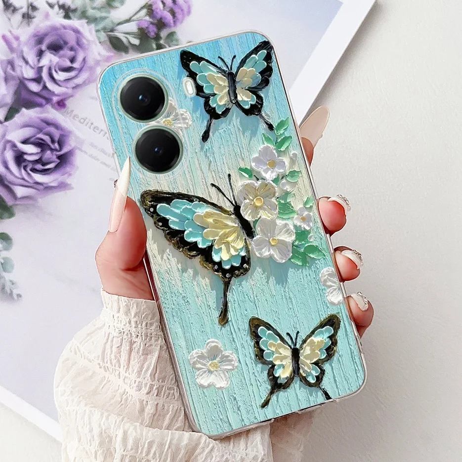 Stylish Painted Clear Silicone Soft TPU Phone Case Cover Shell Coque
