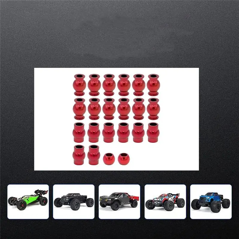 AEE9-22Pcs 알루미늄 합금 피벗 볼 헤드 세트 AR330515 Arrma 1/10 4X4 Granite Mega Senton Typhon RC 자동차 업그레이드 부품 액세서리