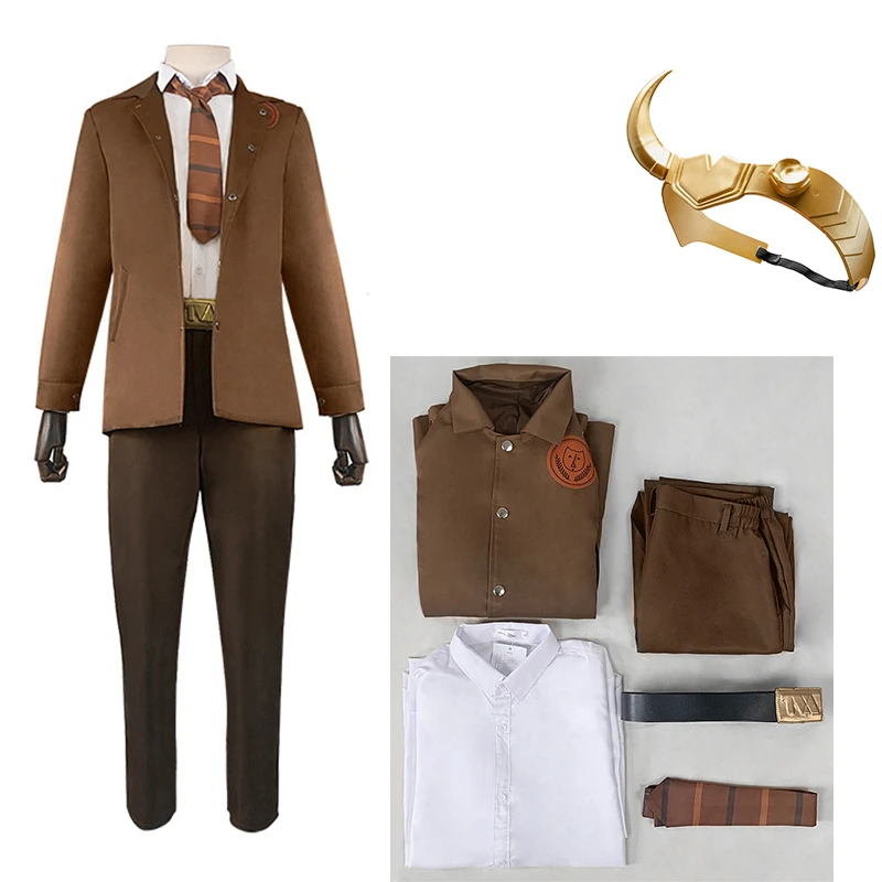 

Anime Lokii Cosplay Costume Adult Uniform Outfits Halloween Carnival Party Coat Shirt Pants Tie Belt Suit Men Uniform
