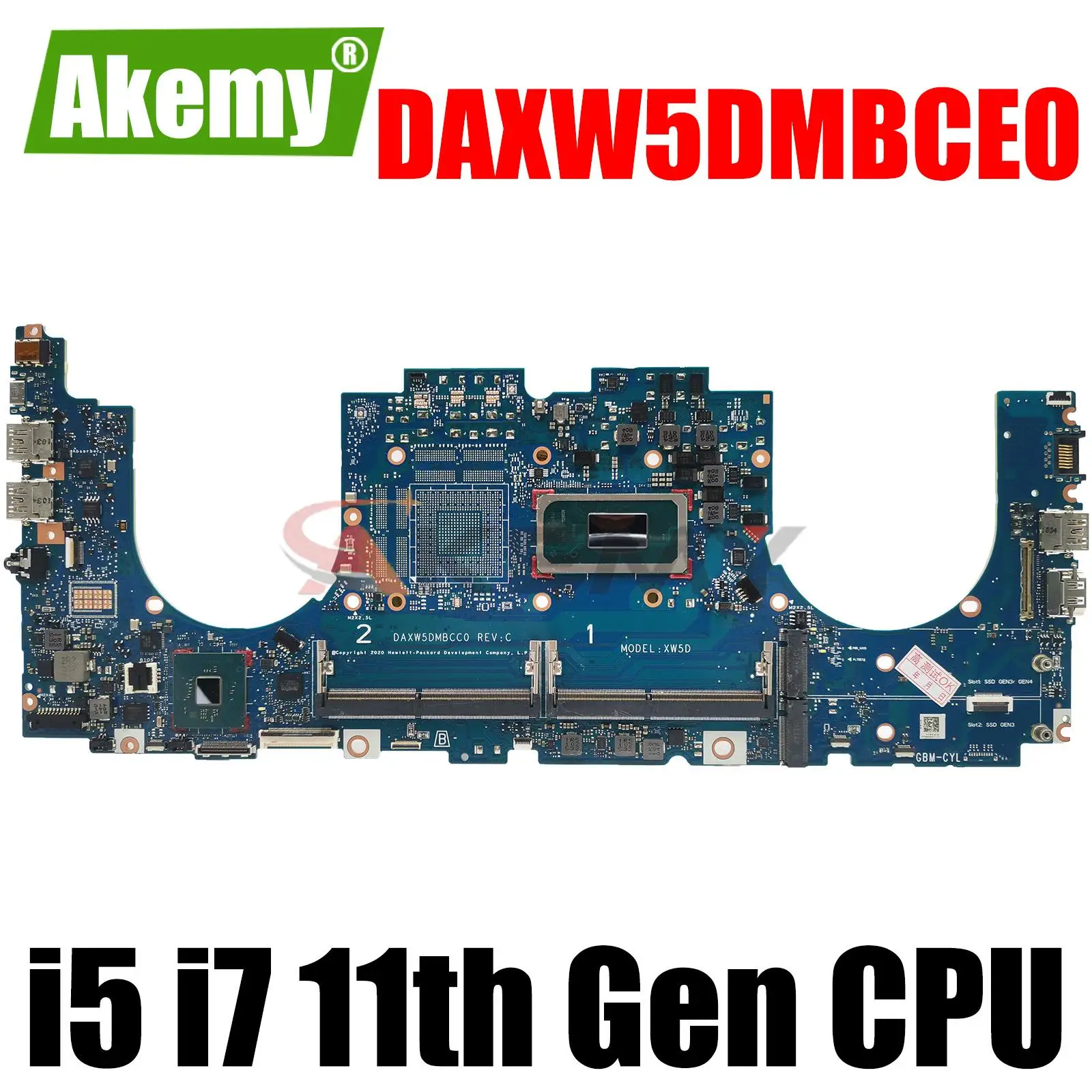 

For HP ZBook Power G8 17 G8 15 G8 Laptop Motherboard DAXW5DMBCE0 with i5 i7 11th Gen CPU M74380-601 Mainboard DDR4