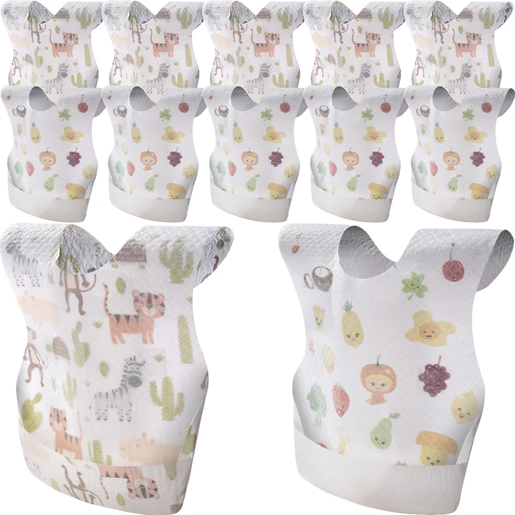 

40 Pcs Disposable Bib Apron Baby Eating Toddler Baby Eating Bib for Kids Meal Children's Non-woven Fabric Toddler