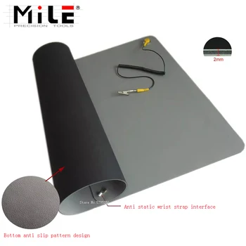 Tappetino da lavoro antistatico per riparazione di telefoni cellulari ESD con filo di terra per riparazione di Tablet PC per cellulare 710x500x2mm