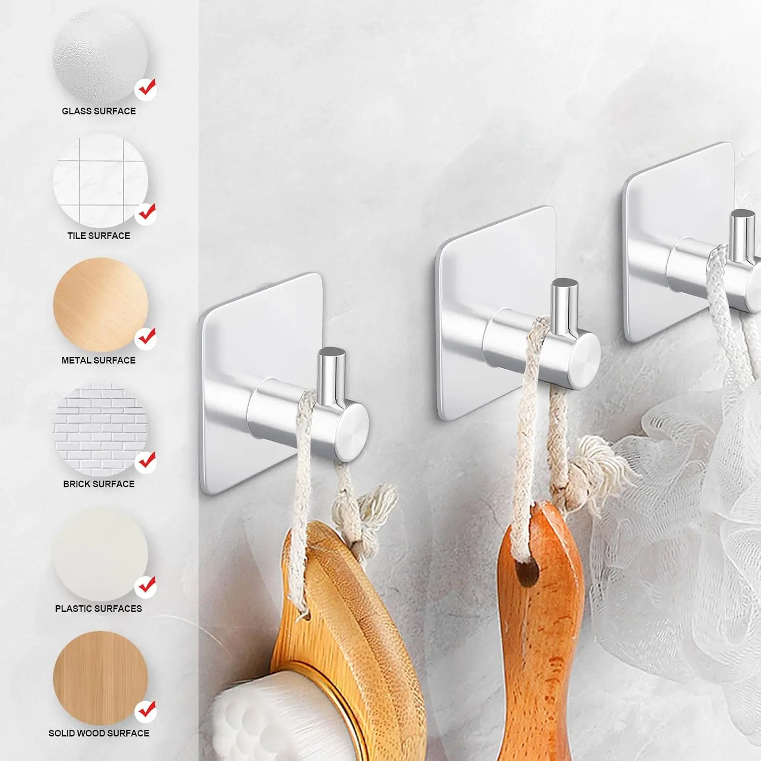 8 Piece Brushed Nickel Bathroom Accessories,sus304 Stainless Steel Wall Mounted Towel Bar Set Bathroom Hardware Set