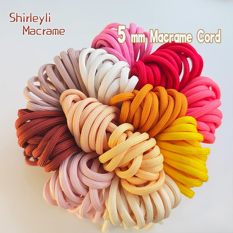 Premium 5mm Polyester Braid Rope for DIY Projects and Crafting