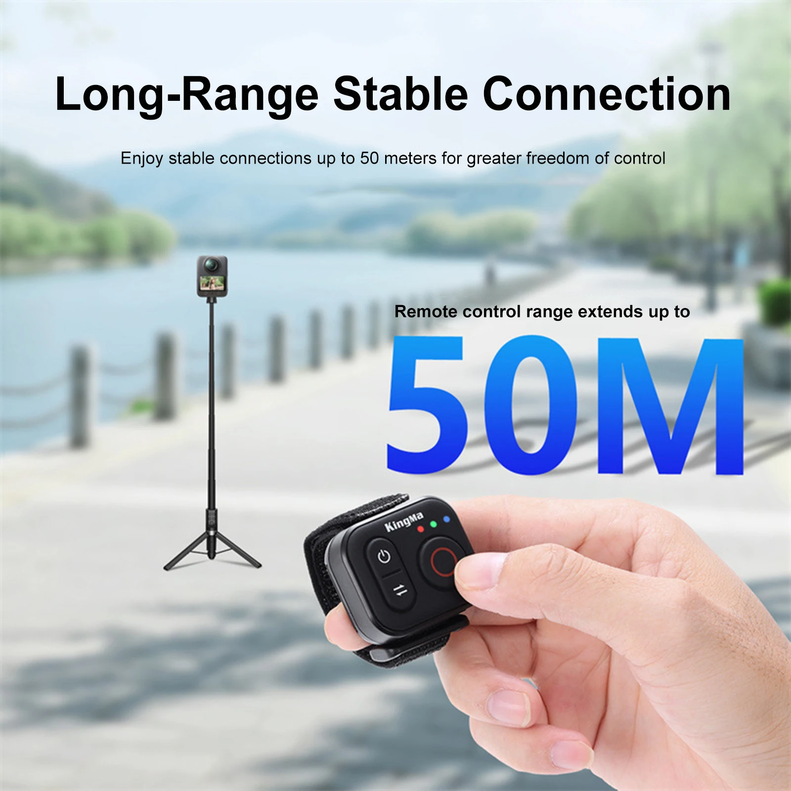 손목 스트랩이 있는 BT 리모컨, DJI 오즈모 360/액션 6/5 프로/4, 인스타360 X5/X4/X3용 무선 리모컨