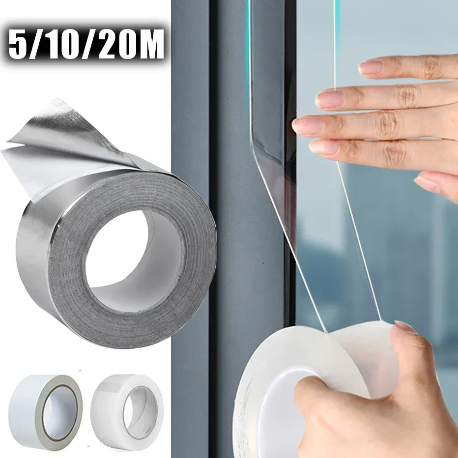 Sealing Strip Tape Waterproof Tape Window Seal Strip Sealing Tape Sealing Strip Window Sealing Isolation Tape Clear Plastic Weatherproof Seal Tape Window Draft Stopper Gap Filler Weather 5/10/20M