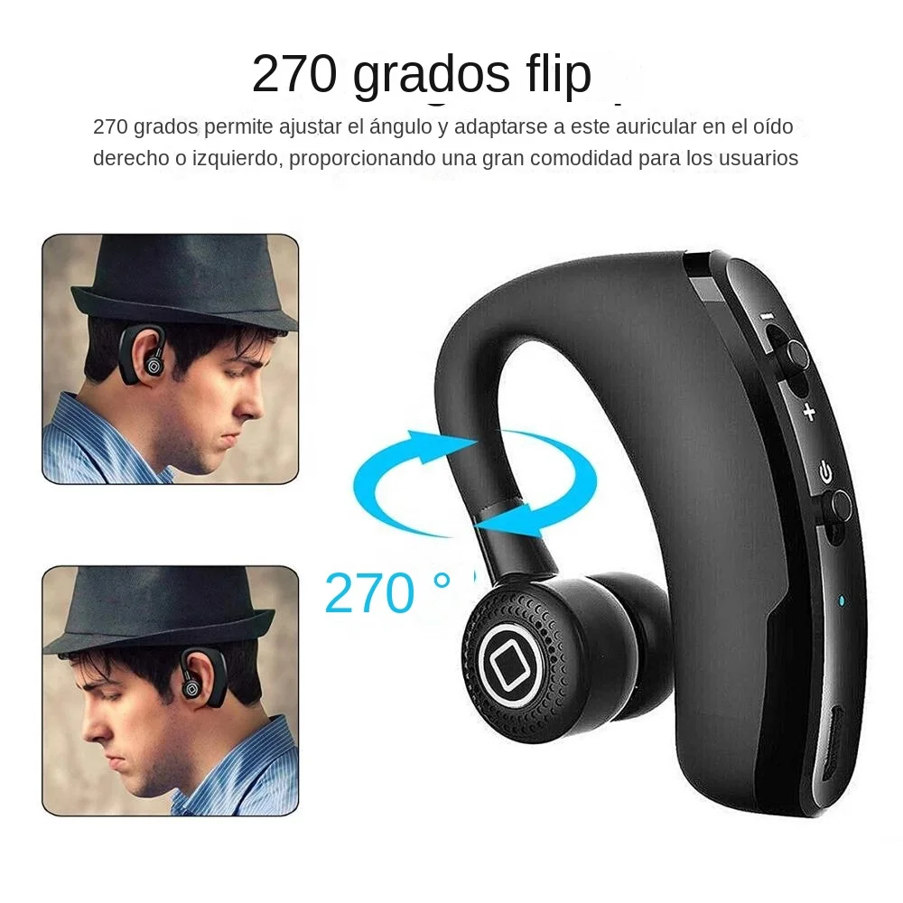 V9 Wireless Headphones Bluetooth-compatible V5.0 Headset Business Handsfree Earhook Sports Gaming Earphones with Mic for IPhone