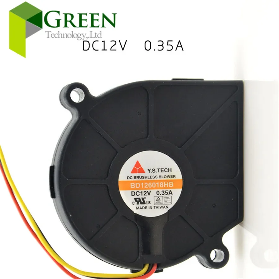 5pcs The Original  Y.S.TECH BD126018HB 6018 60x60x18mm 12V 0.35A  Blower Fan Cooling for  LINK 3324SR Fan  3pin