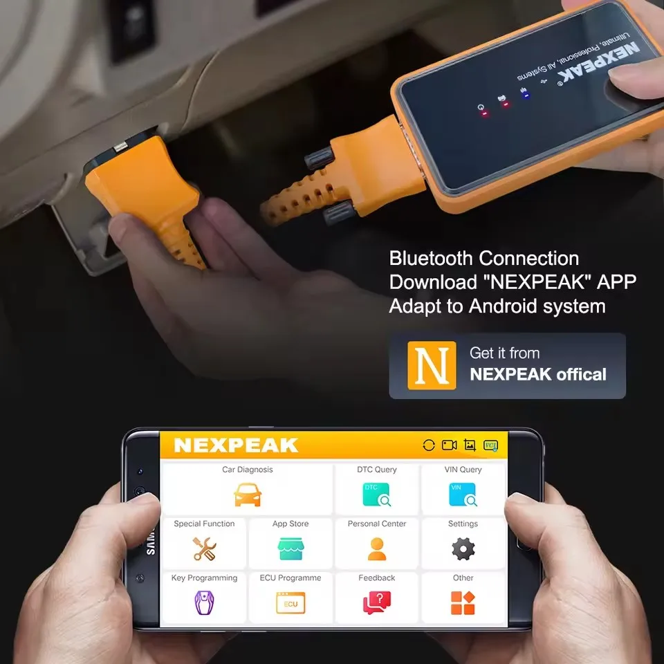 NEXPEAK K1 ULTRA VCI 전문가용 자동차 스캐너 풀 시스템 OBD2 스캐너 오일 SAS 리셋 캔 툴 안드로이드 AA용
