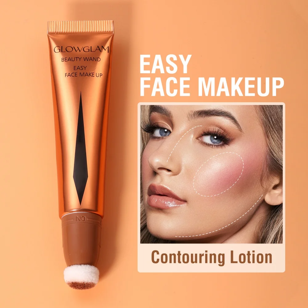 Cream Bronzer Contour Blusher Beauty Wand Highlighter Blush With Cushion Liquid Face Bronzer Wand Stick Applicator Makeup