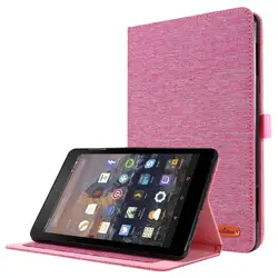 Premium Flip Stand Case with Card Pocket - Full Body Shockproof Silicone Cover for Fire Max 11 2023 (Rose Red)