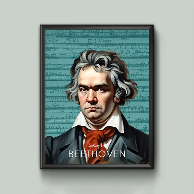 Classic Composer Musician Beethoven, Mozart, Bach, Chopin