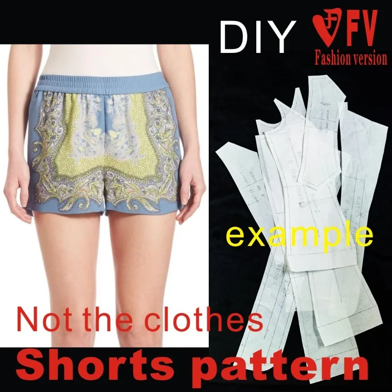 Pants sewing pattern The trousers pattern(Not the pants) Elastic waist Shorts sewing pattern BDK-8