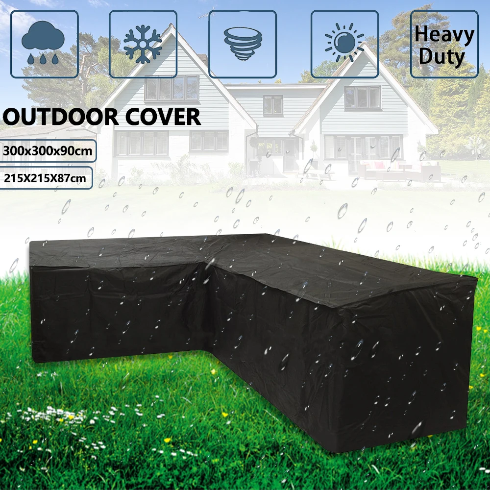 Outdoor Furniture Covers Waterproof Rain Snow Dust Wind-Proof Anti-UV Polyester Fiber Garden Lawn Patio Furniture Covers