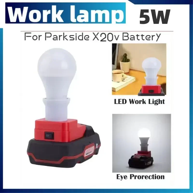 Led Per Portalampada Parkside Luce Da Lavoro Per Batteria Li-Ino Serie Performance Parkside X20V (Non Batterie)