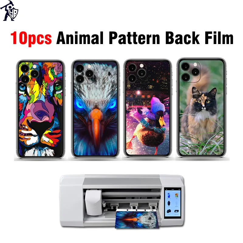 

10pcs Embossing Back Cover Film For Blade Cutting Machine Universal Film For Cellphone Back Screen Protector Decorative Stickers