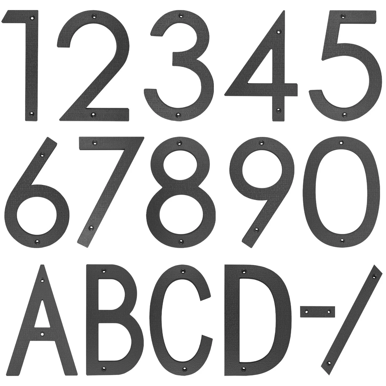 House Number Signs Door Signs House Numbers Number Plate 200mm/8 in Floating House Number ABS Black Relief Numbers Address Sign #0-9 Letters Big Modern Door Plates Home Outdoor Numeros