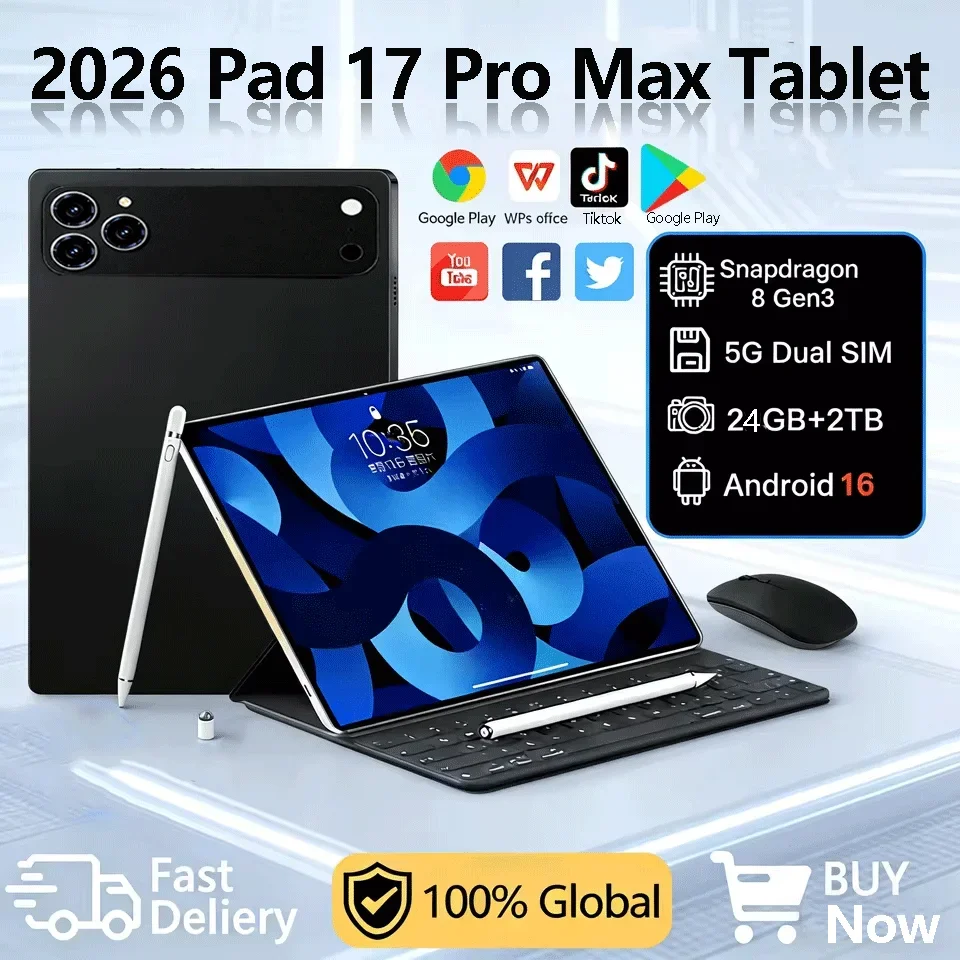 2026NEWPad17ProMaxTabletPC11inch24GB+2TBTabletsAndroid168gen3TablettePC20000mAh5GDualSIMGooglePlayMiniPC-AliExpress7